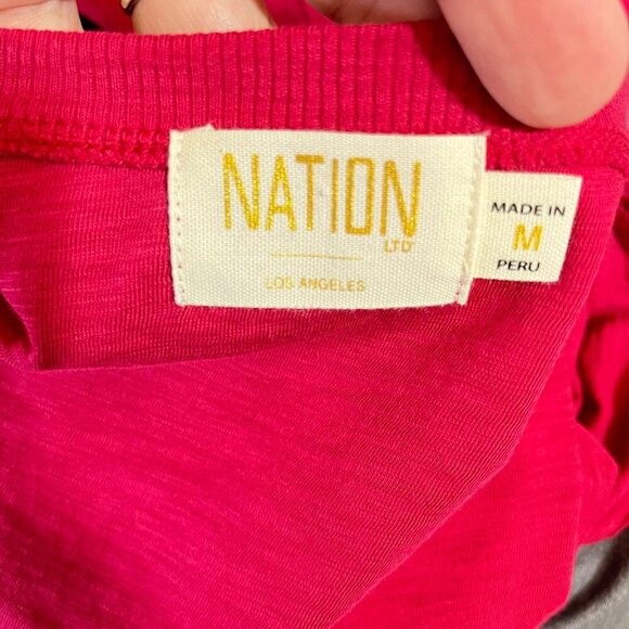 Nation LTD hillary romance tee in pink Size Medium - Picture 4 of 6